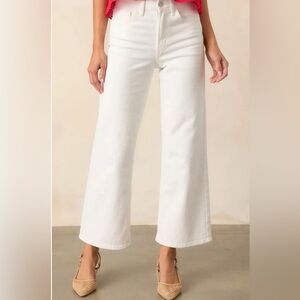 Gap High Rise Wide Leg Crop Jeans Size 12/31R. Vintage White
